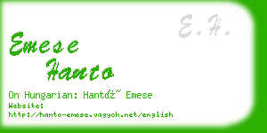 emese hanto business card